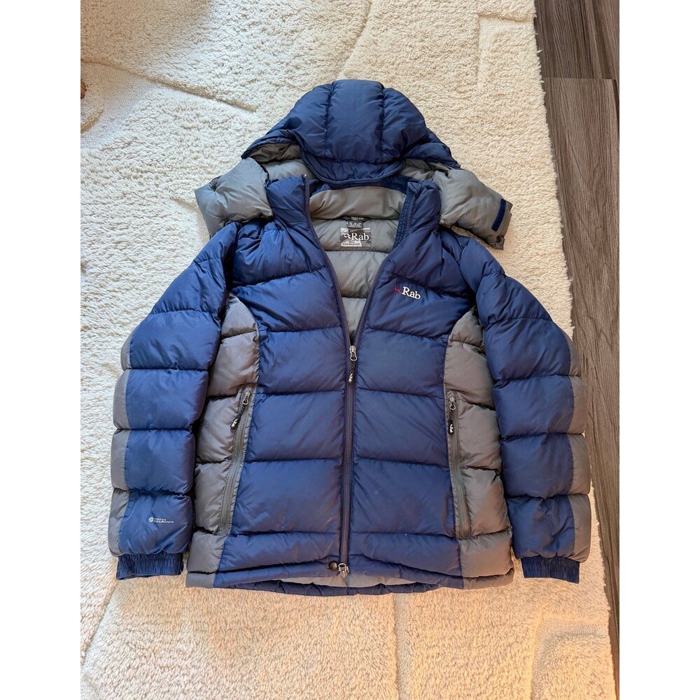 Vintage Y2K Rab Goose Down Puffer Jacket Navy Blue Mens Size Small S